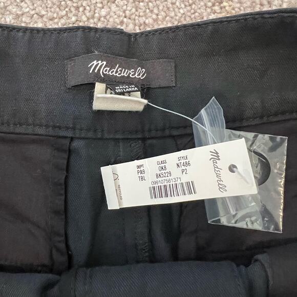NWT Madewell Women's Wide Leg Linen Blend Trouser‎ Black Size 2 Petite - Picture 7 of 10
